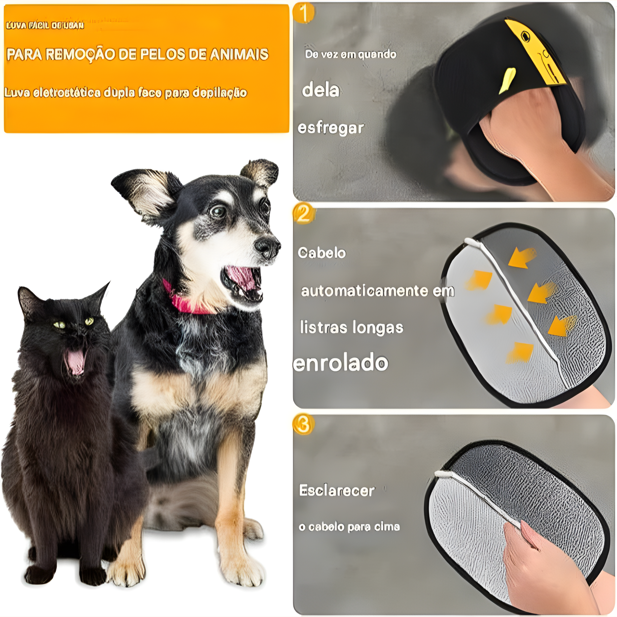 Luva Removedora de Pelos Pet | Limpeza Rápida e Sem Esforço
