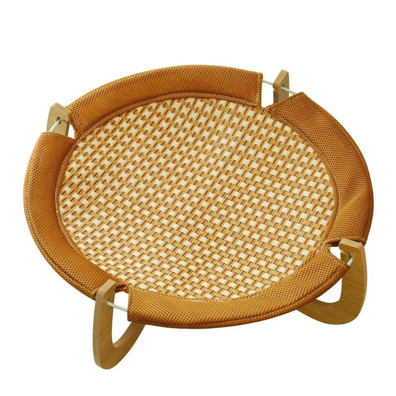 Cama Refrescante Pet em Vime | Frescor e Conforto Premium